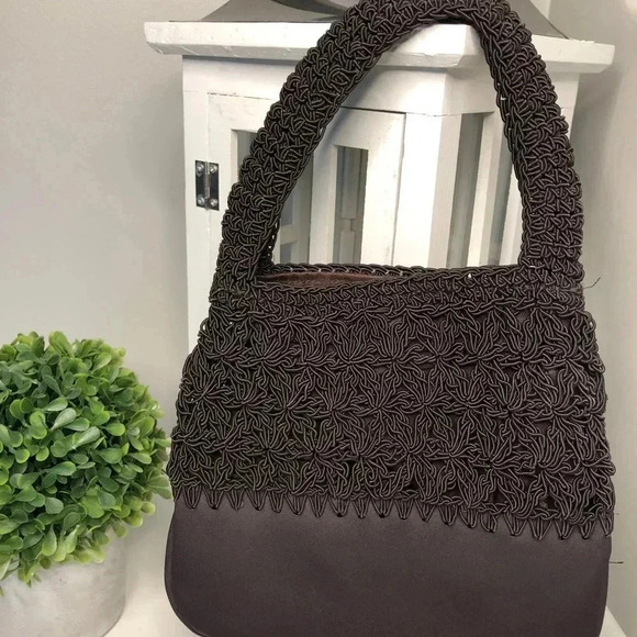 Evan Picone Woven Handbag - Picture 4 of 7
